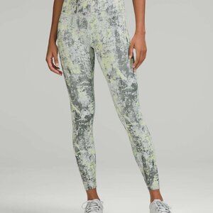 Lululemon Wunder Train High-Rise Tight Grey and Yellow